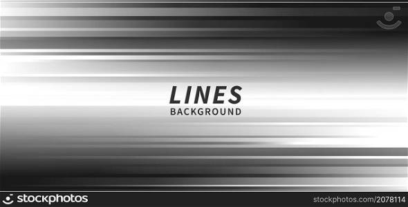 Abstract horizontal light black and white stripe lines background. You can use for ad, poster, template, business presentation. Vector illustration
