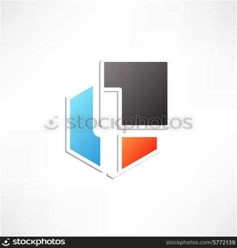 Abstract icon based on the letter