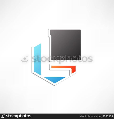 Abstract icon based on the letter