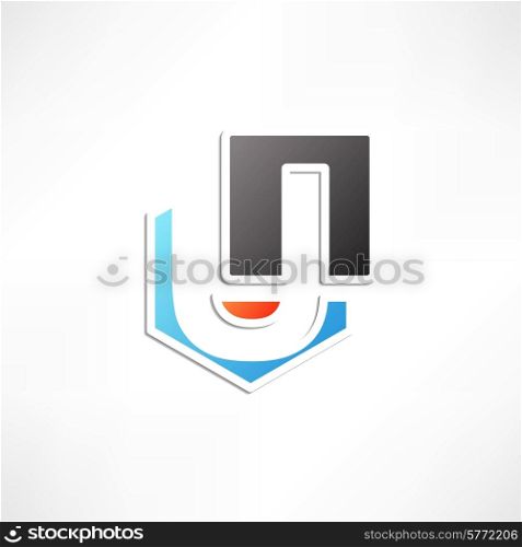 Abstract icon based on the letter