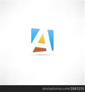 Abstract icon based on the letter A