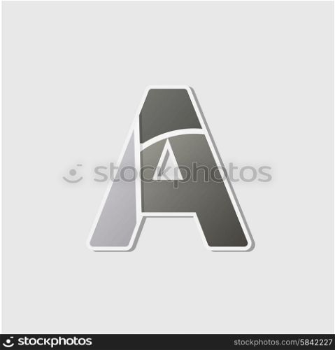 Abstract icon based on the letter a