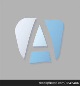 Abstract icon based on the letter a