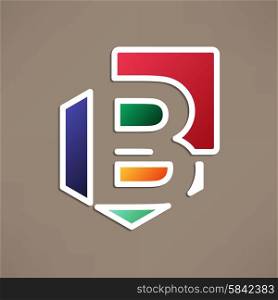 Abstract icon based on the letter b