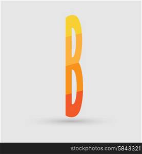 Abstract icon based on the letter b