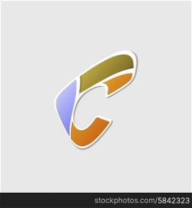 Abstract icon based on the letter c