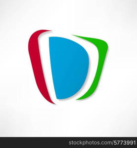 Abstract icon based on the letter D