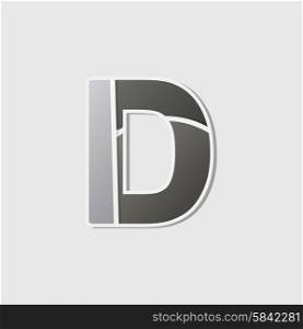 Abstract icon based on the letter d