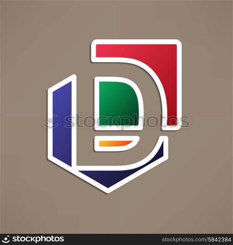 Abstract icon based on the letter d