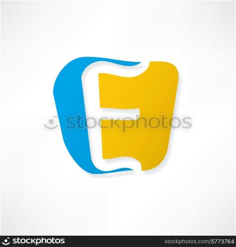 Abstract icon based on the letter E