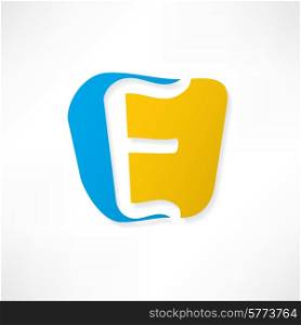 Abstract icon based on the letter E