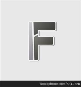 Abstract icon based on the letter f