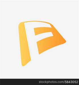 Abstract icon based on the letter f