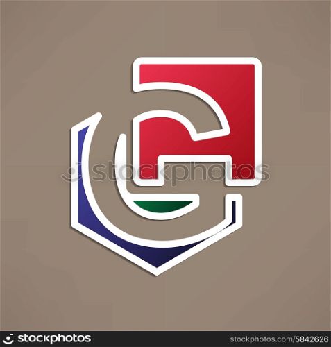 Abstract icon based on the letter g