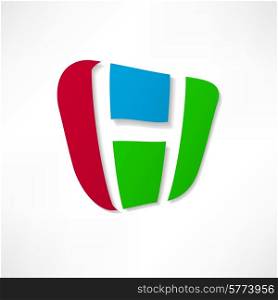 Abstract icon based on the letter H