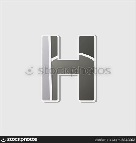 Abstract icon based on the letter h