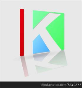 Abstract icon based on the letter k