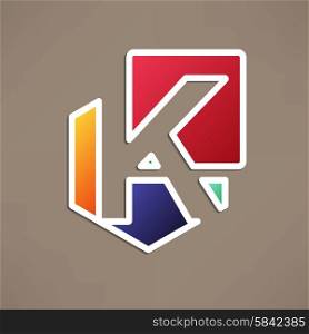 Abstract icon based on the letter k