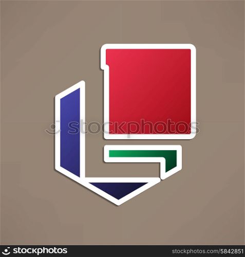 Abstract icon based on the letter l