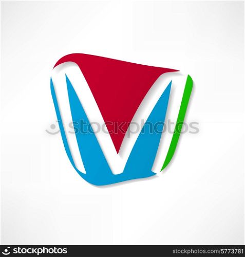 Abstract icon based on the letter M