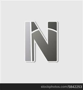 Abstract icon based on the letter n