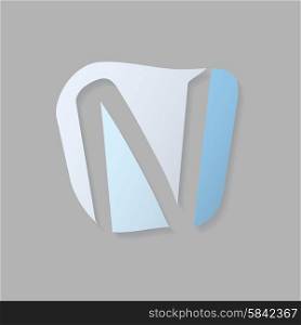 Abstract icon based on the letter n