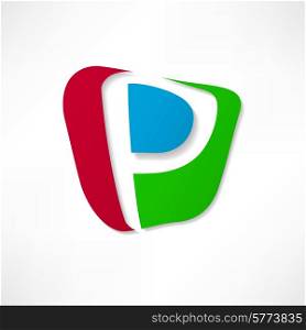 Abstract icon based on the letter P