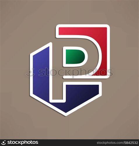 Abstract icon based on the letter p