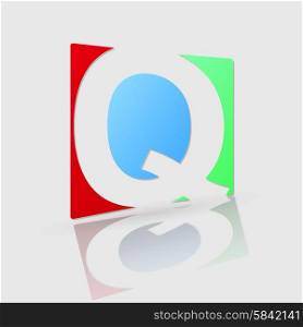Abstract icon based on the letter q
