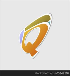 Abstract icon based on the letter q