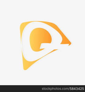 Abstract icon based on the letter q