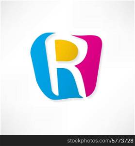 Abstract icon based on the letter R