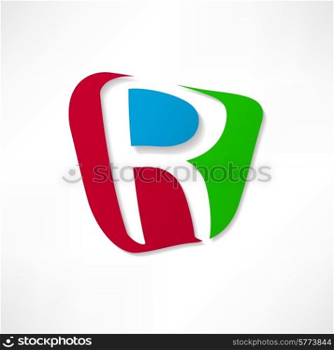 Abstract icon based on the letter R