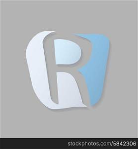 Abstract icon based on the letter r