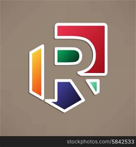 Abstract icon based on the letter r