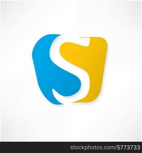 Abstract icon based on the letter S