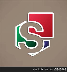 Abstract icon based on the letter s
