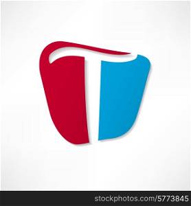 Abstract icon based on the letter T