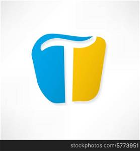 Abstract icon based on the letter T
