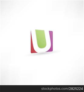 Abstract icon based on the letter U