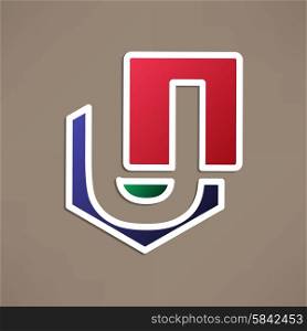 Abstract icon based on the letter u
