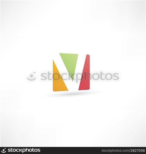 Abstract icon based on the letter V