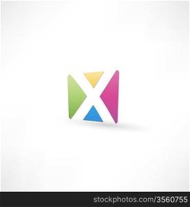 Abstract icon based on the letter X