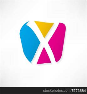 Abstract icon based on the letter X
