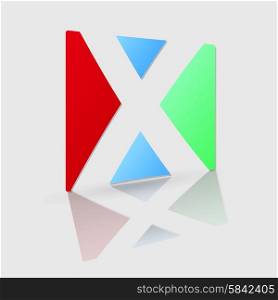 Abstract icon based on the letter x