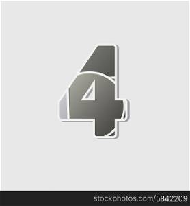 Abstract icon based on the number 4