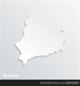 Abstract icon map of Belarus on a gray background