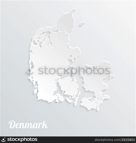Abstract icon map of Denmark, on a gray background