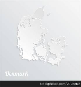 Abstract icon map of Denmark, on a gray background