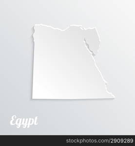 Abstract icon map of Egypt on a gray background